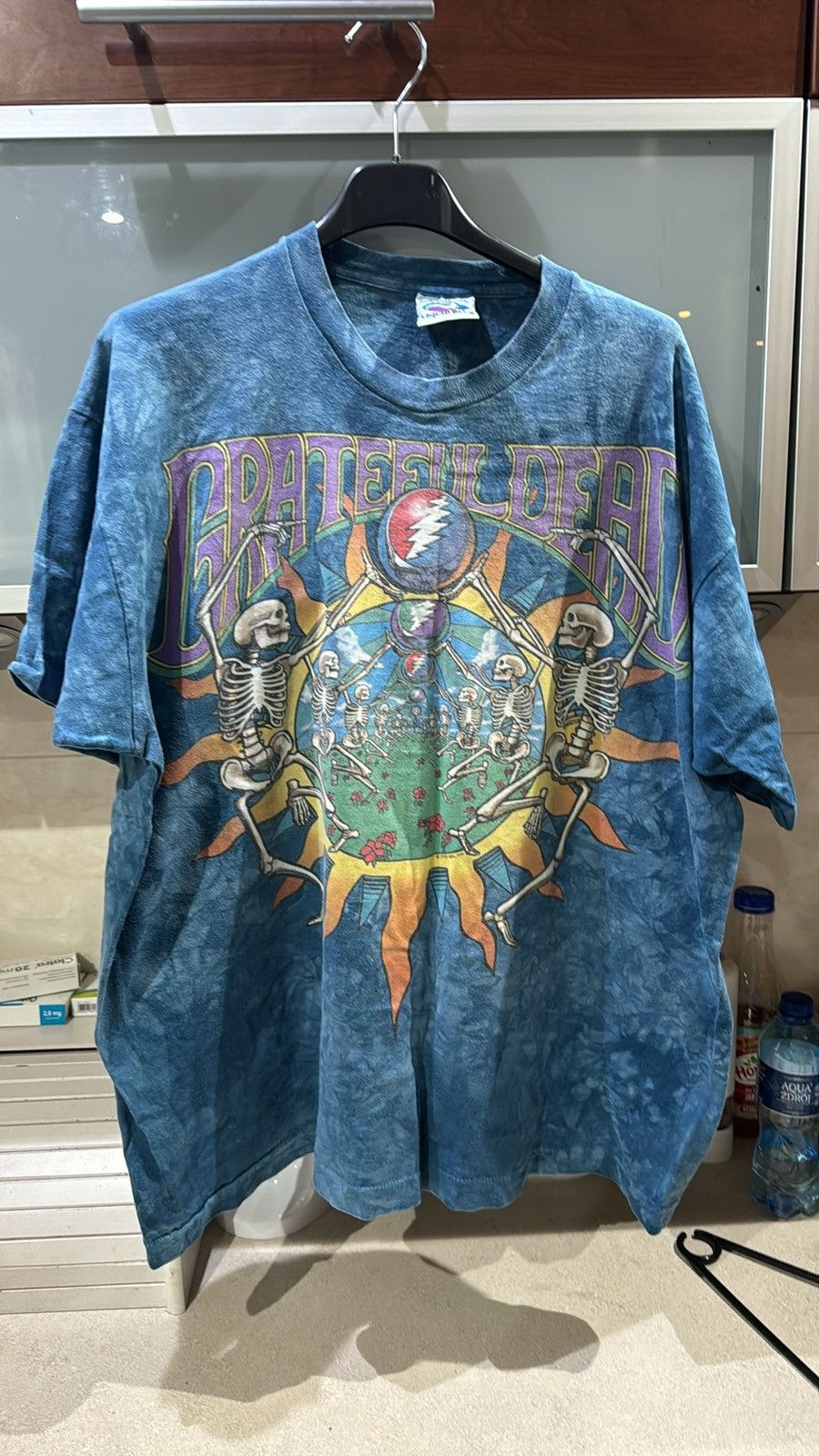 image of Very 1995 Liquid Blue Greatlul Dead Tour Shirt in Mix, Men's (Size XL)