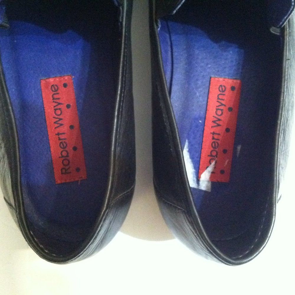 Robert Wayne ROBERT WAYNE MENS LEATHER SLIP-ON DRESS SHOES SIZE: 9.5M Size US 9.5 / EU 42-43 - 4 Thumbnail