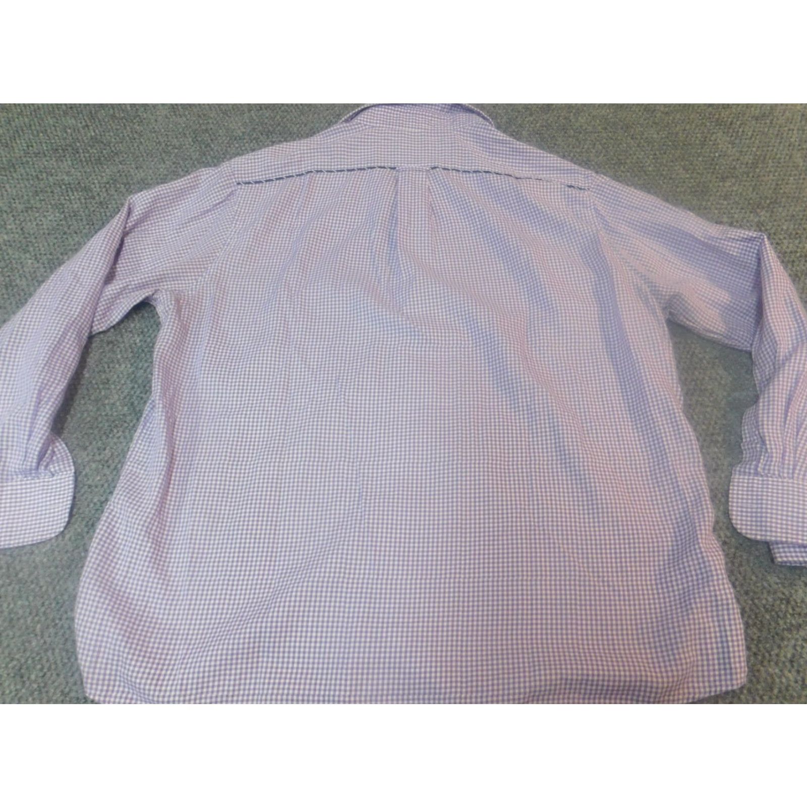 Izod IZOD Shirt Mens Regular Fit 17.5 Purple Plaid Button-Down Dress Shirt Size US XXL / EU 58 / 5 - 5 Thumbnail