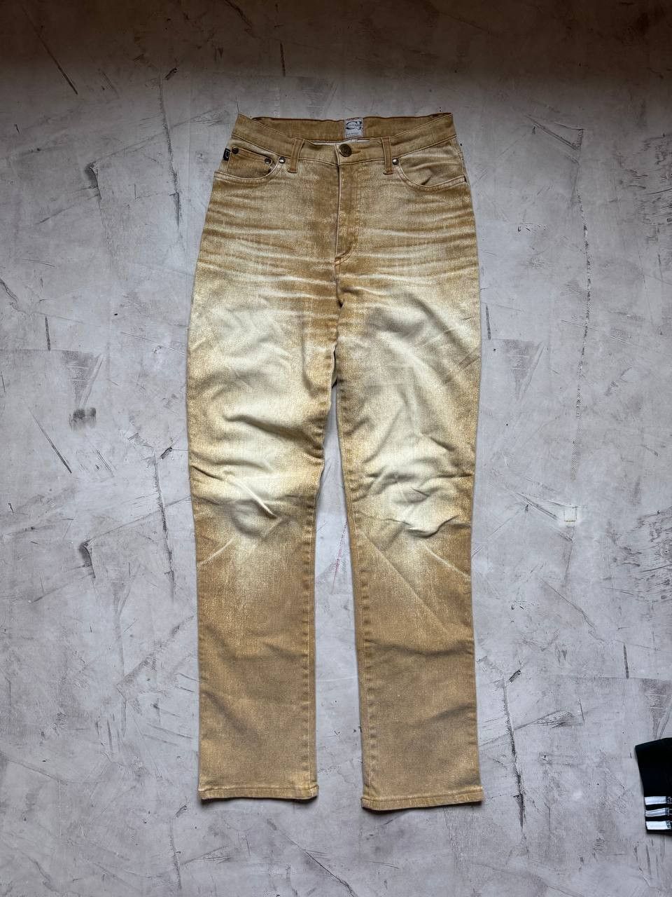 Roberto Cavalli Cavali jeans Sand washed denim pants vintage Size 29" - 1 Thumbnail