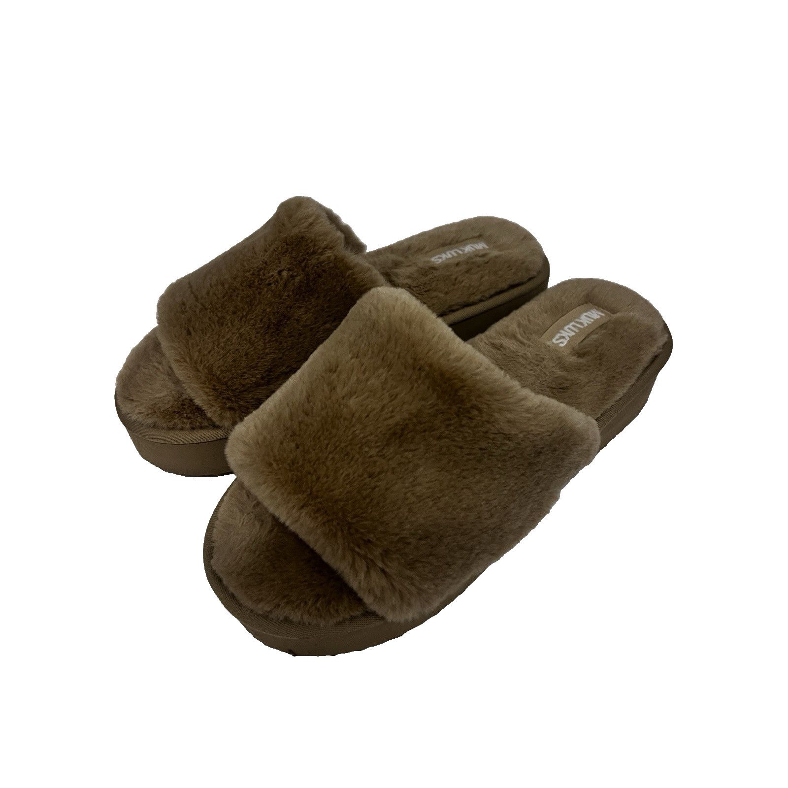 Other Muk Luks Kirsty Faux Fur Slide Slippers Womens US 7/8 New Size US 7 / IT 37 - 1 Thumbnail