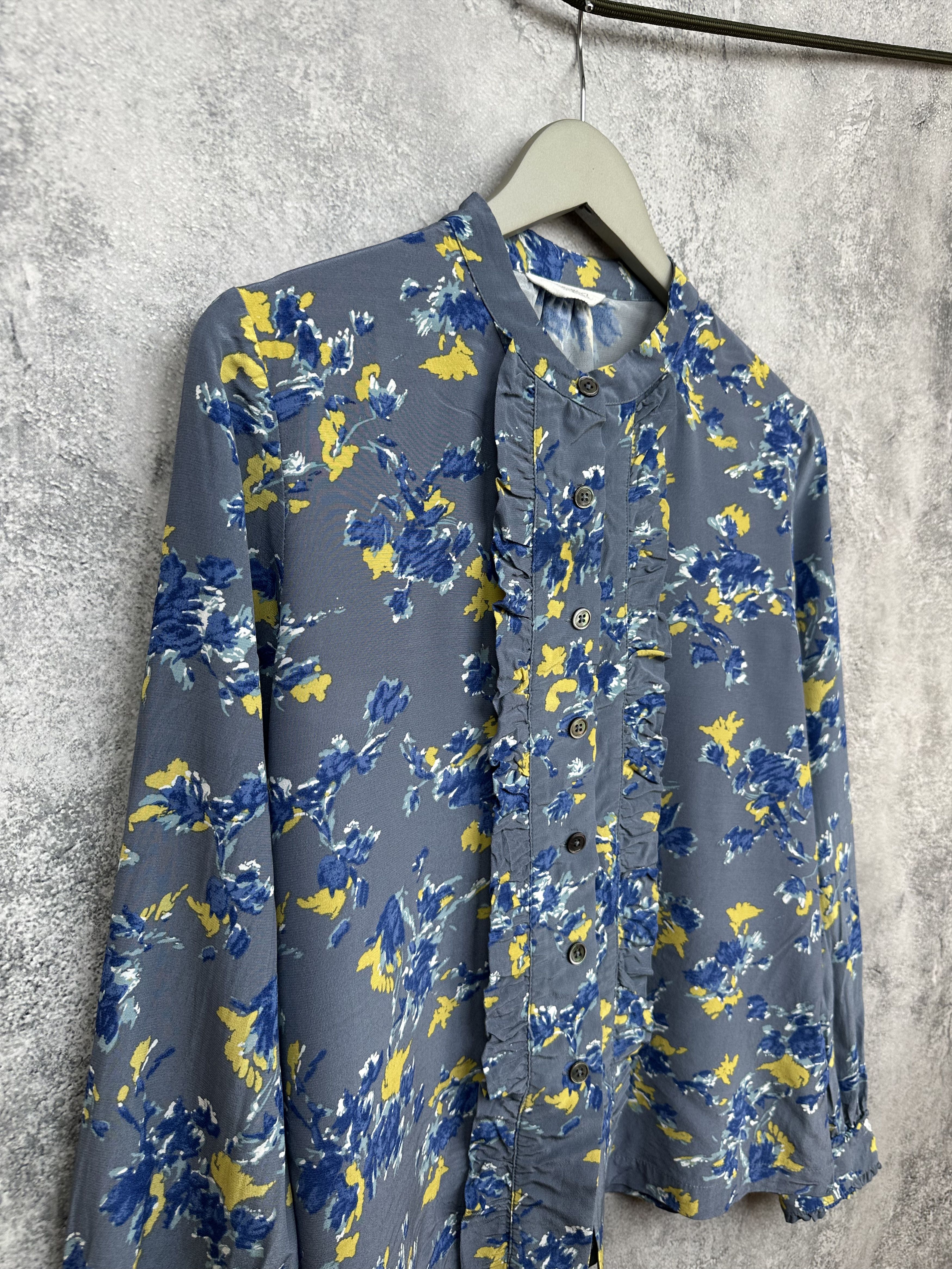 Other Toast Boho Floral Button Shirt Blouse Ruffle Front Viscose Size M / US 6-8 / IT 42-44 - 3 Thumbnail