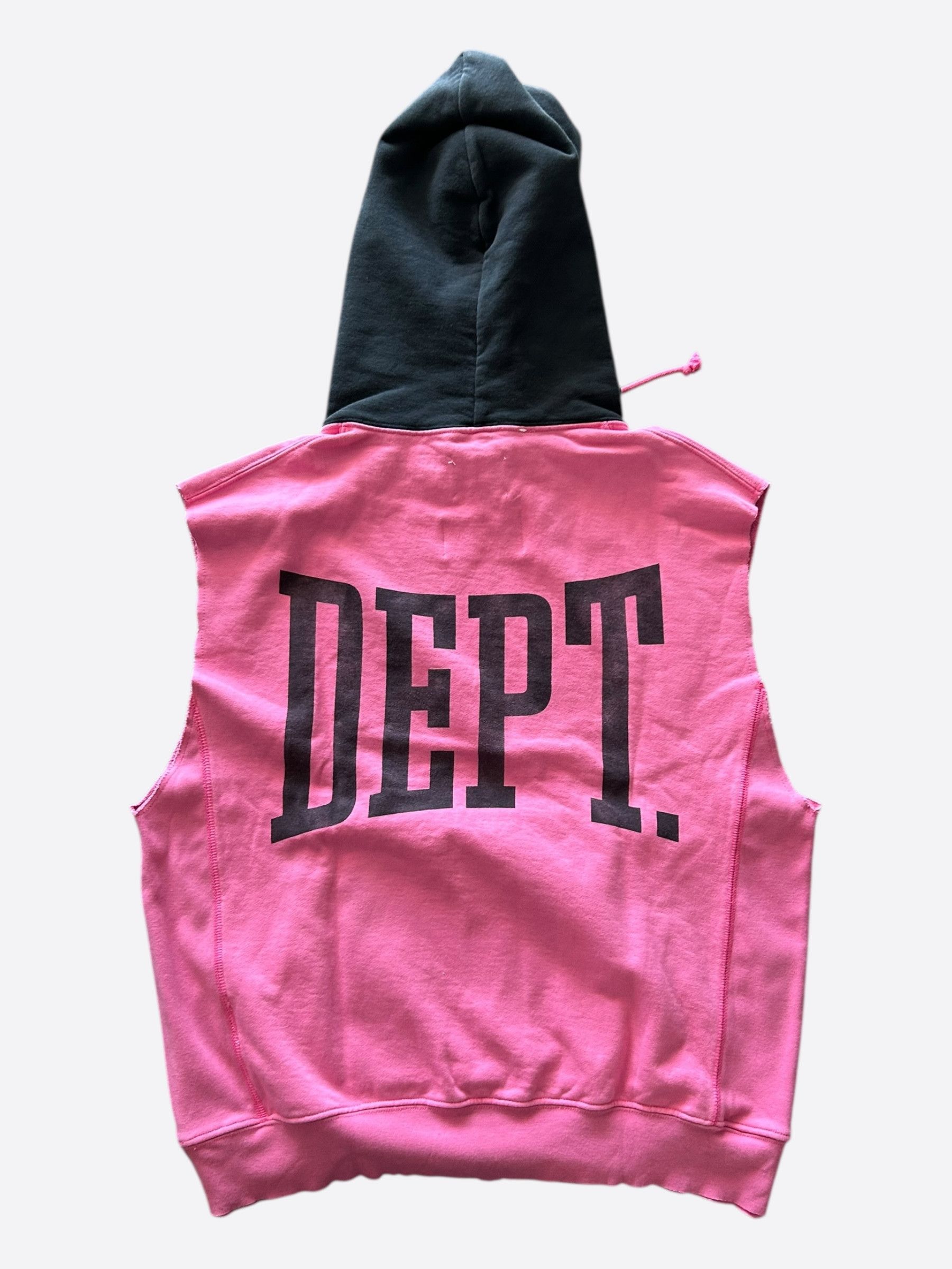 Gallery Dept. Gallery Dept Pink & Black DEPT Logo Cut Off Hoodie Size US S / EU 44-46 / 1 - 2 Thumbnail