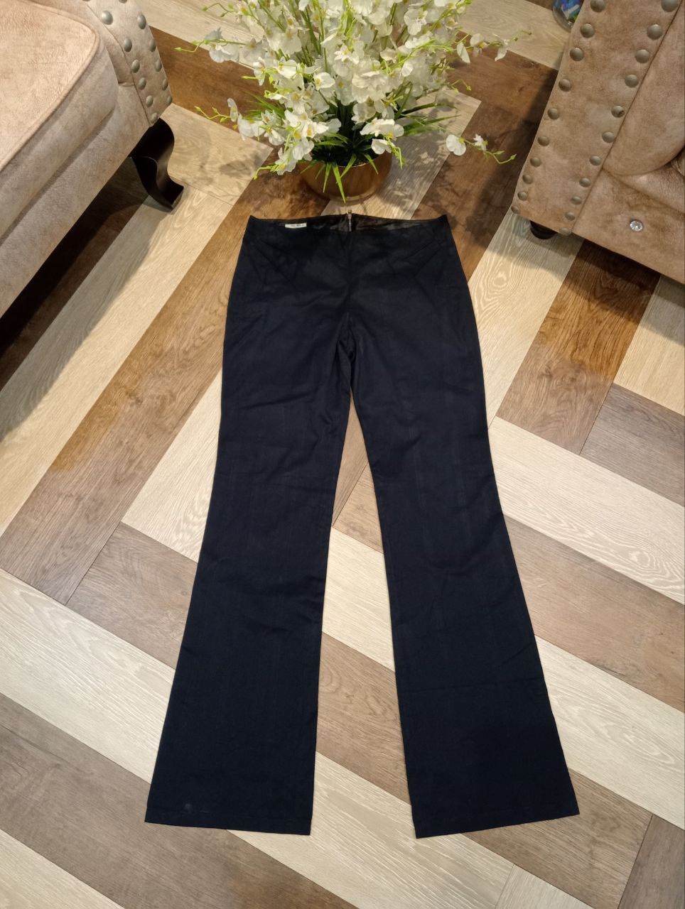 Miu Miu LUXURY MIU MIU FLARED COTTON PANTS Size 27" / US 4 / IT 40 - 1 Thumbnail