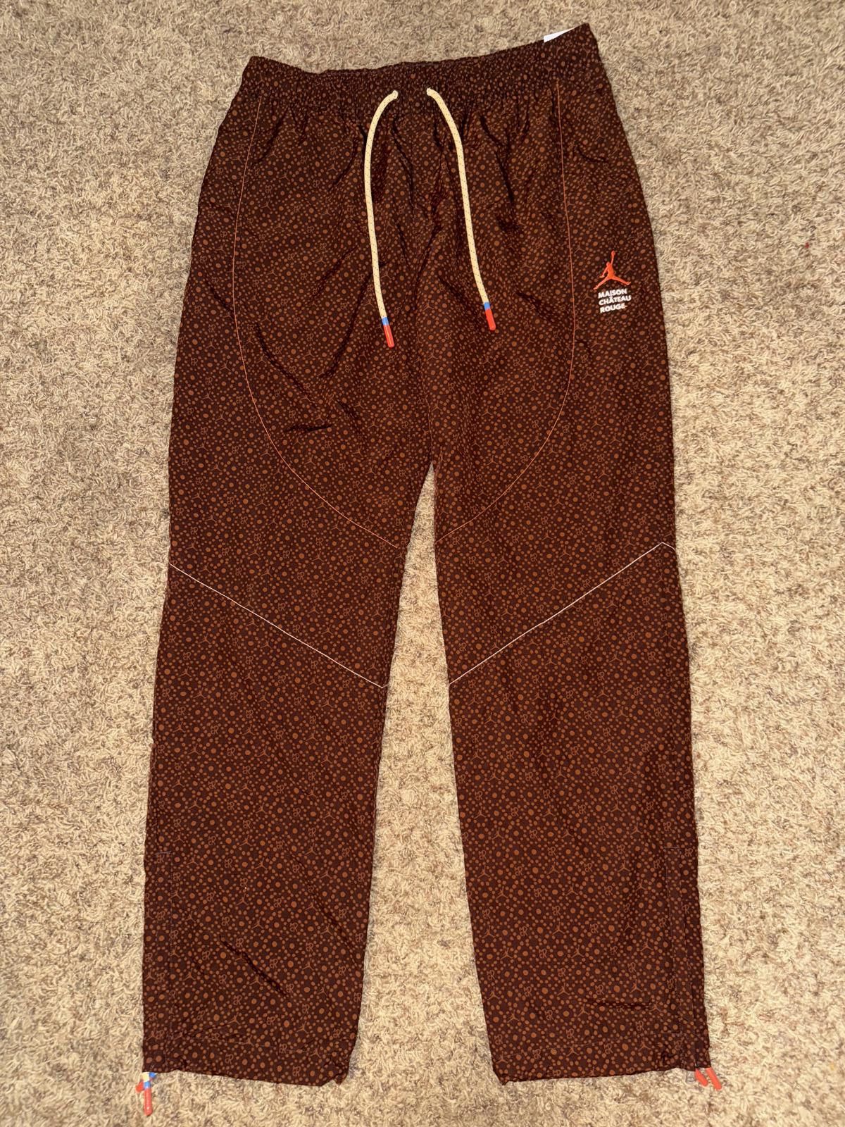 Nike Nike Air Jordan Men’s Masion Chateau Rouge Brown Woven Pants Size US 32 / EU 48 - 1 Thumbnail