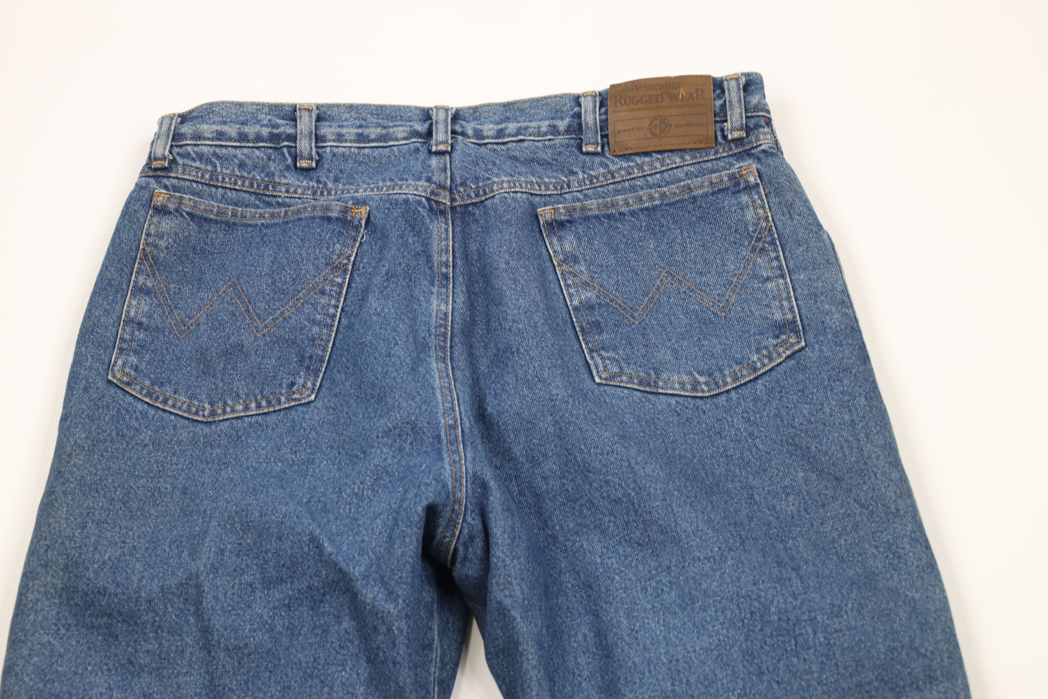 Vintage × Wrangler Vintage Wrangler Heavyweight Fleece Lined Denim Jeans Blue Size US 36 / EU 52 - 13 Thumbnail