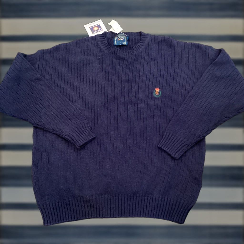 Ralph Lauren Ralph Lauren Chaps Men's Pullover Sweater XXL Navy Chunky Knit Cable Solid Classic Size US XXL / EU 58 / 5 - 1 Thumbnail