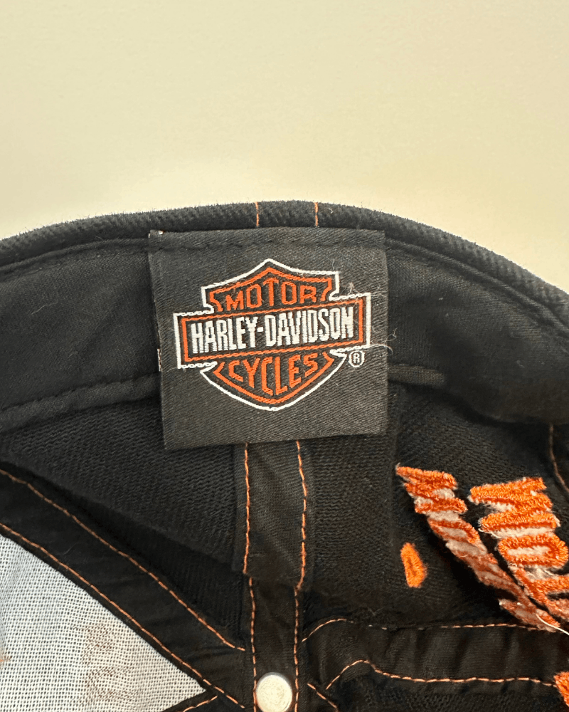 Harley Davidson Vintage Harley Davidson Motorcycles Logo Strap Back Cap Hat Size ONE SIZE - 7 Thumbnail