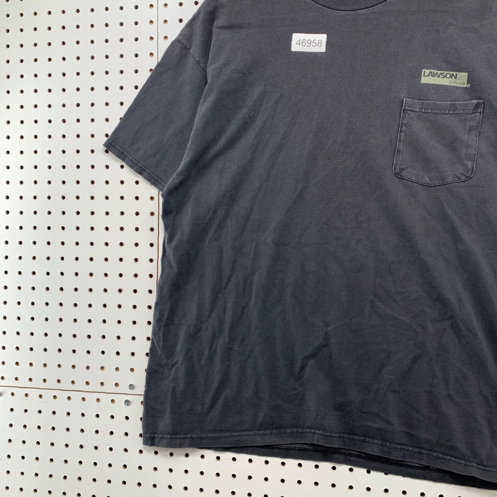 Hanes VINTAGE Lawson Software Shirt Mens XL Faded Black Hanes Cyber Punk Pocket Shirt Men XL Black 90s Punk Hanes Cotton Cotton Readable Size US XL / EU 56 / 4 - 5 Thumbnail