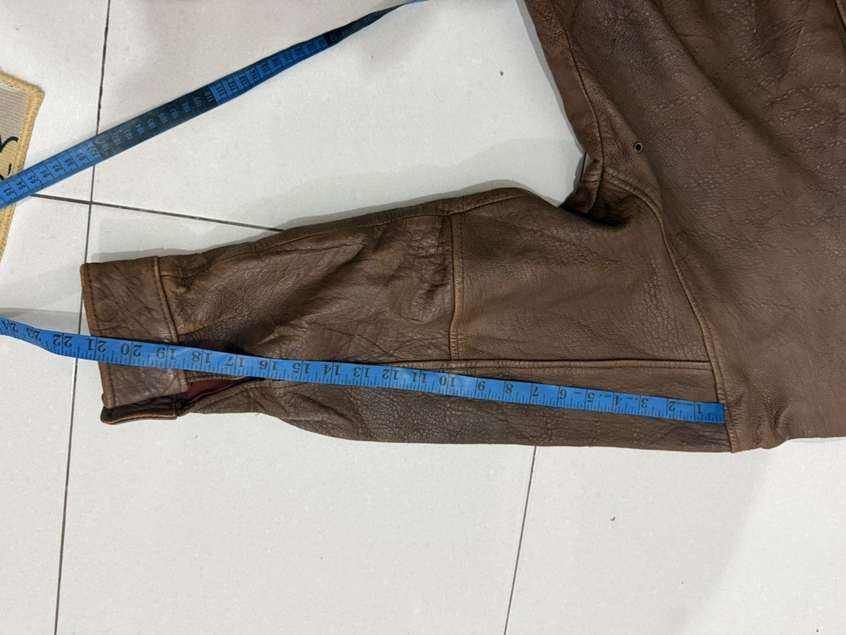 Vintage VTG Cigar Branch Aviator Leather Jacket Size US L / EU 52-54 / 3 - 15 Thumbnail