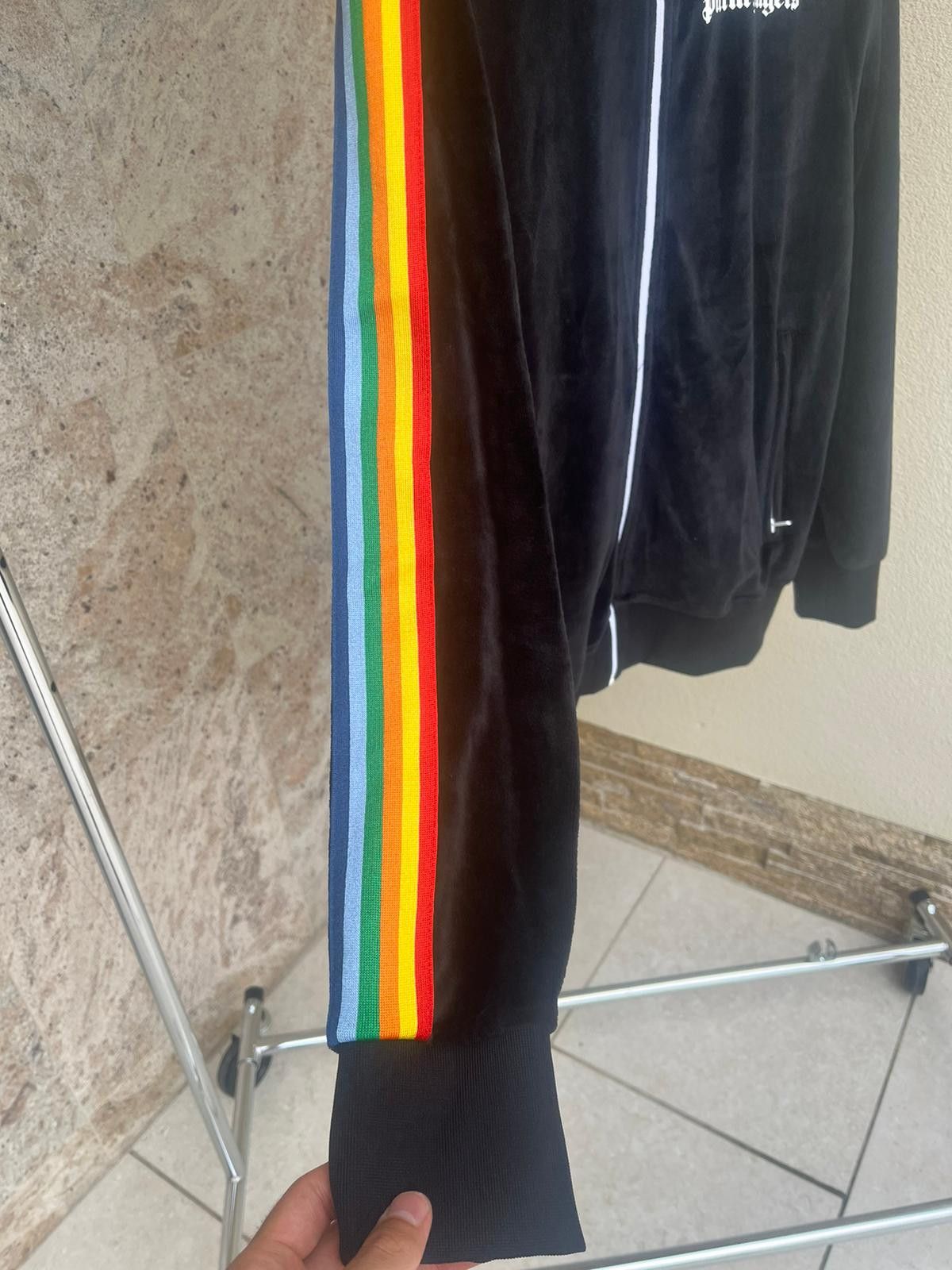 Palm Angels Chenille Track Jacket in Black Size US L / EU 52-54 / 3 - 2 Thumbnail