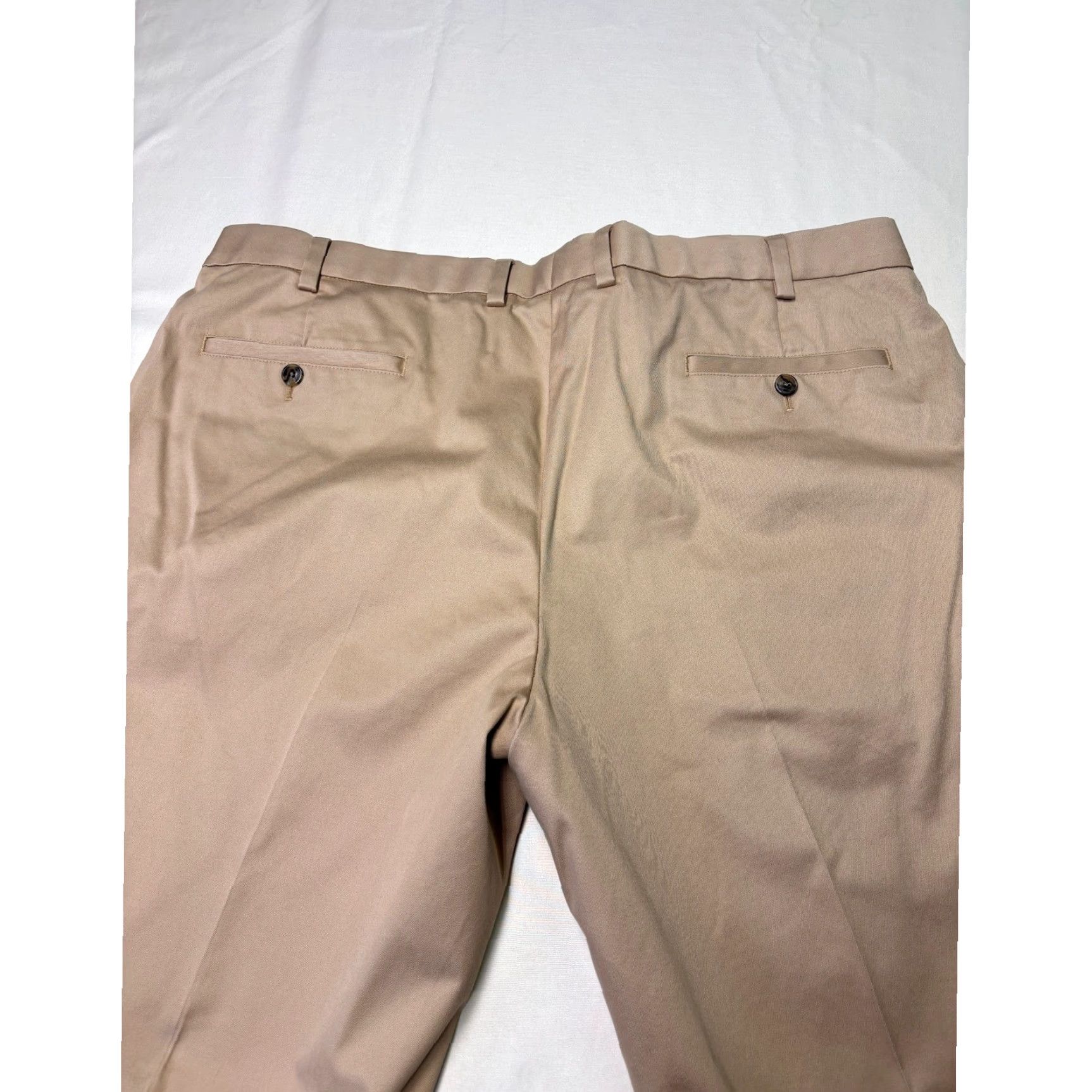 Brooks Brothers Brooks Brothers Advantage Chino Pants Mens Regular 42 Tan Lightweight Cotton Blend Stretch Flat Front Casual Business Travel 42x28 Mens Size US 42 / EU 58 - 7 Thumbnail