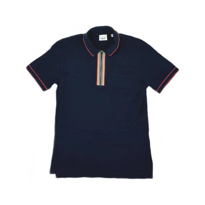 Burberry Burberry Burberry Navy Striped Short Sleeve Polo Shirt-250 Size US S / EU 44-46 / 1 - 1 Thumbnail