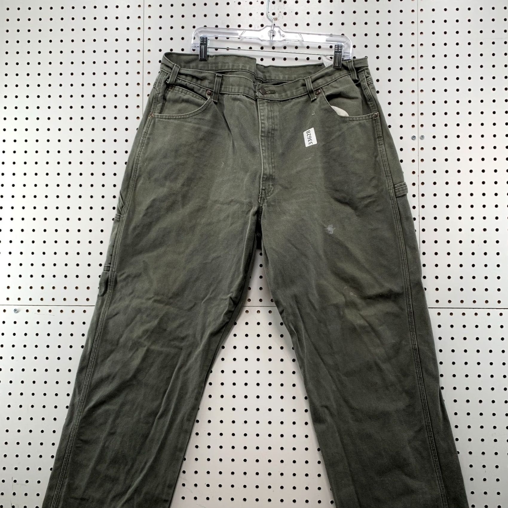 Dickies VINTAGE Dickies Pants Mens 38 Cavas Carpenter Men FITS Size 38X33 Olive Workwear Size US 38 / EU 54 - 3 Thumbnail