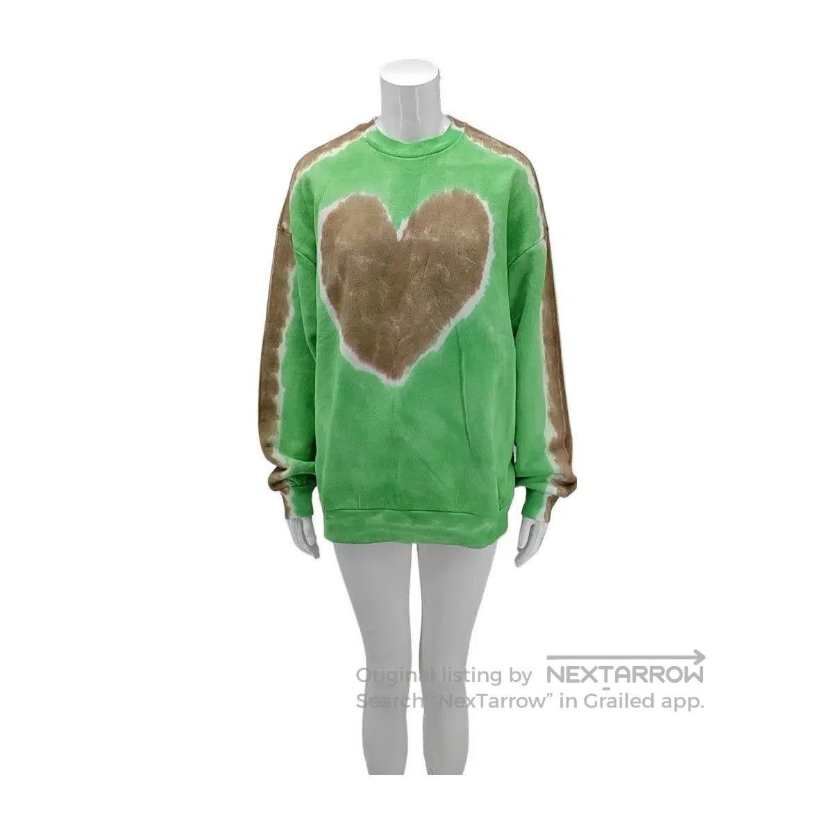 Acne Studios Acne Studios Green Heart Tie-Dye Sweatshirt. Size XS / US 0-2 / IT 36-38 - 1 Thumbnail