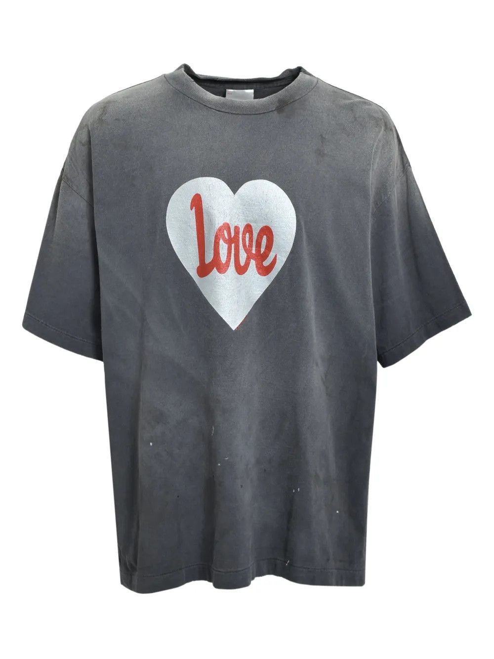 Saint Michael o1mle0326 Heart Love Short Sleeve Tee Shirt in Black Size US S / EU 44-46 / 1 - 1 Thumbnail