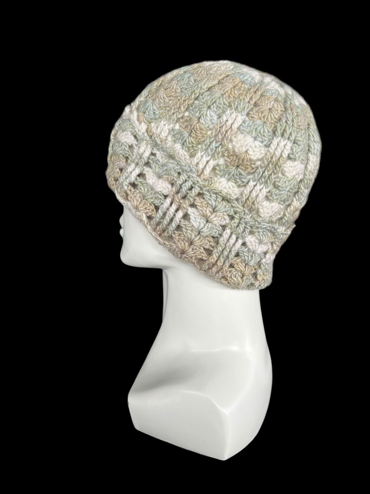 Japanese Brand × Kapital × Vintage Crochet Knitted Handmade hairy Beanie Hats ☠️☠️ Size ONE SIZE - 3 Thumbnail