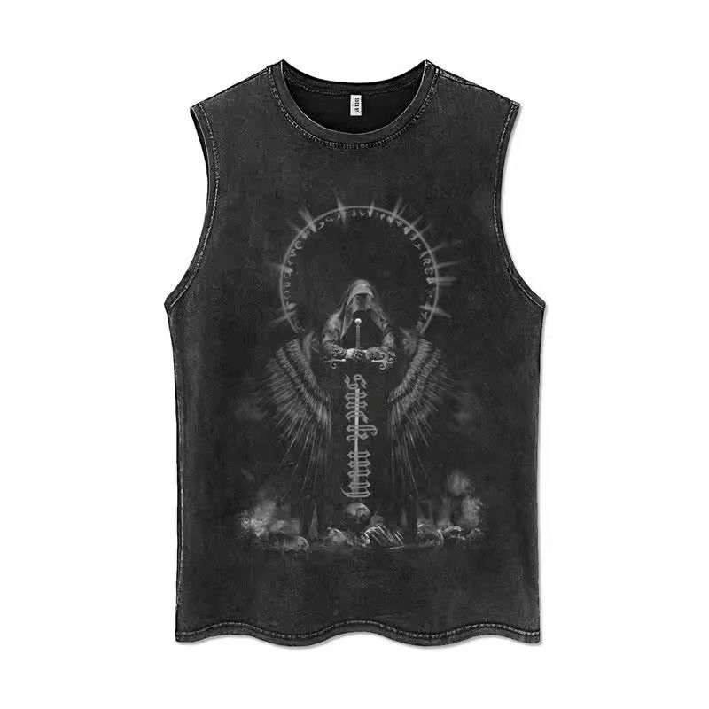 Japanese Brand Gothic Punk Washed Black T Shirt Size US M / EU 48-50 / 2 - 4 Thumbnail