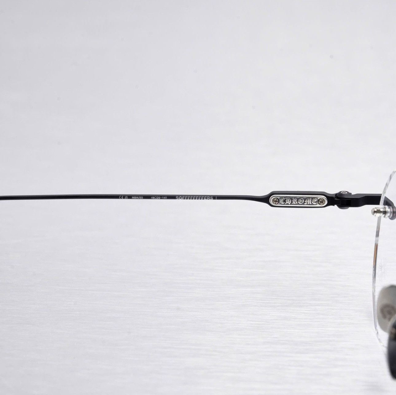 Chrome Hearts CHROME HEARTS SOFFFFFFFFERS I MATTE BLACK/SHINY SILVER GLASSES Size ONE SIZE - 5 Thumbnail