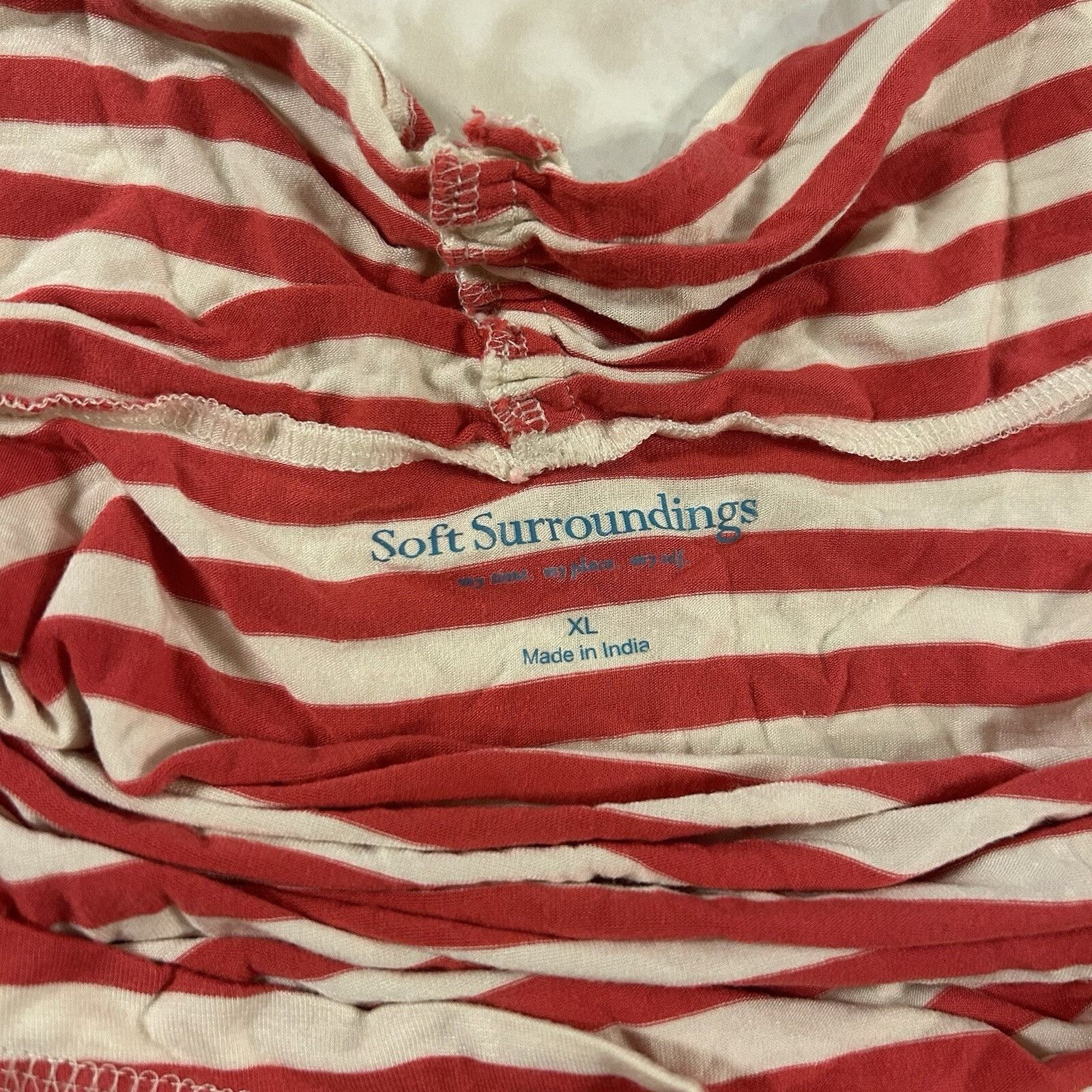 Vintage Soft Surroundings Cascading Open Front Cardigan Red and Whit Size XL / US 12-14 / IT 48-50 - 2 Thumbnail