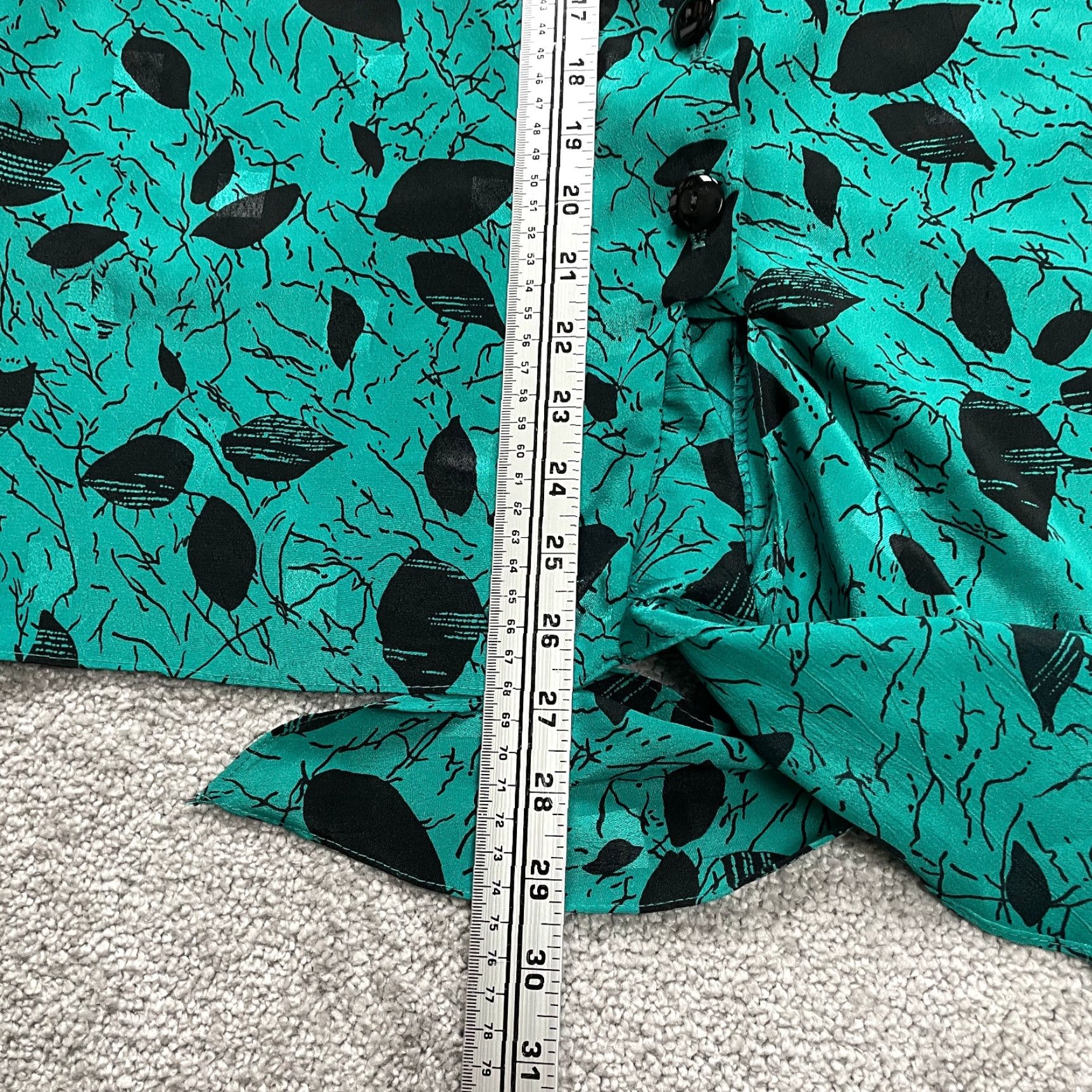 Vintage VINTAGE Lady Carol Petites Of New York Floral Print Top Womens 2X Tie and Button BlueGreen Blouse 2X Womens? Size XXL / US 16-18 / IT 52-54 - 6 Thumbnail