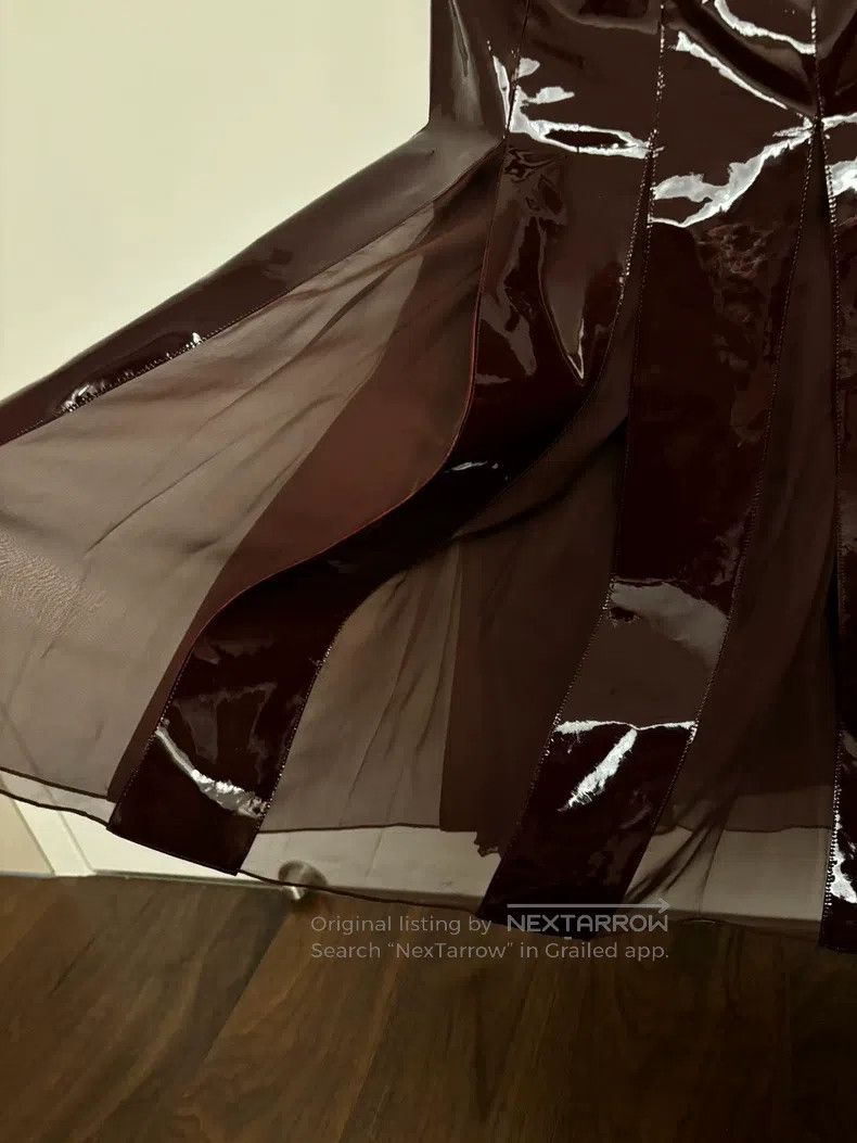 Valentino Valentino Patent leather patchwork mulberry silk pleated s Size S / US 4 / IT 40 - 3 Thumbnail