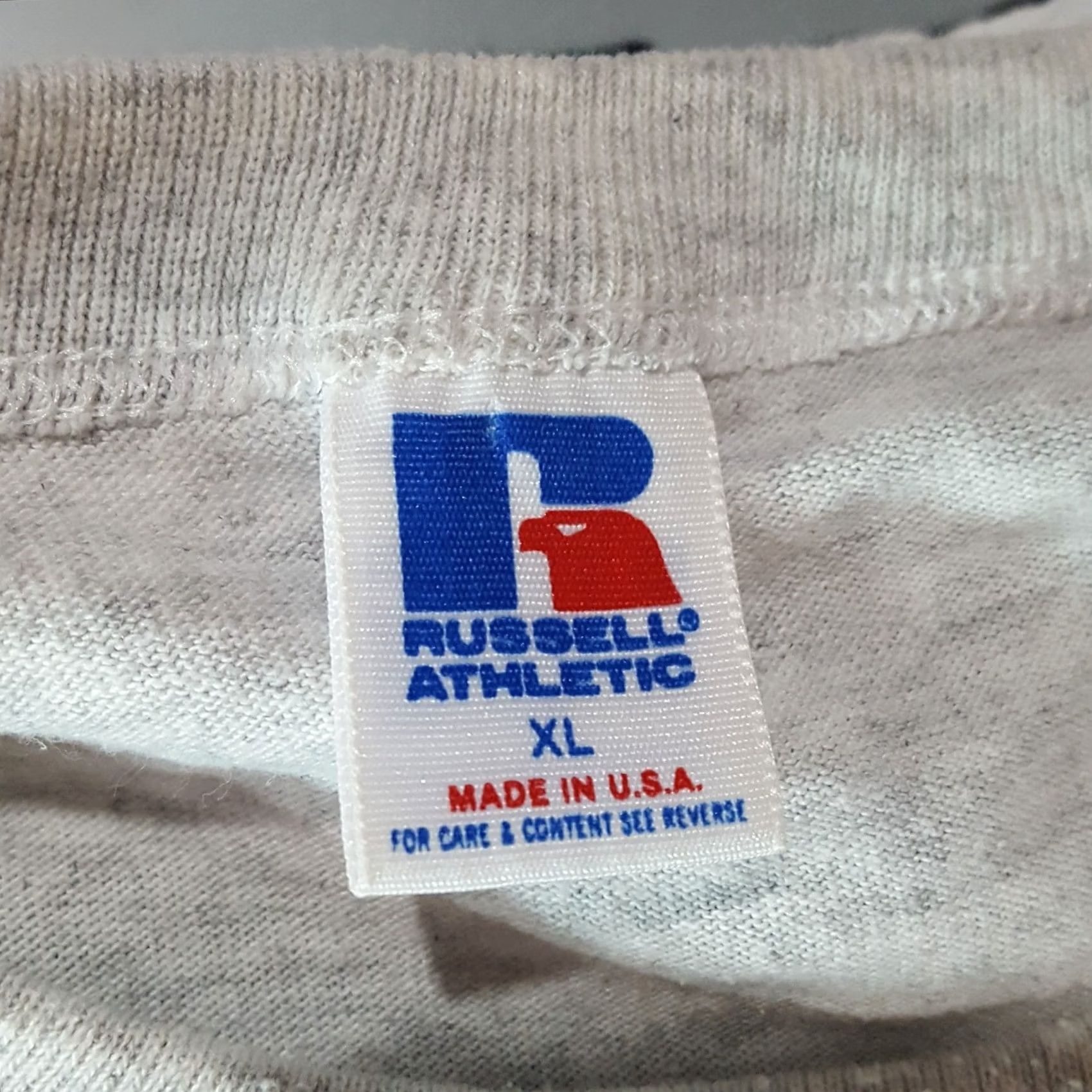 Russell Athletic VINTAGE Russell Athletic Gray T-Shirt Mens XL 90s Baseball USA Softball Tournament Graphic Print Shirt Size US XL / EU 56 / 4 - 7 Thumbnail