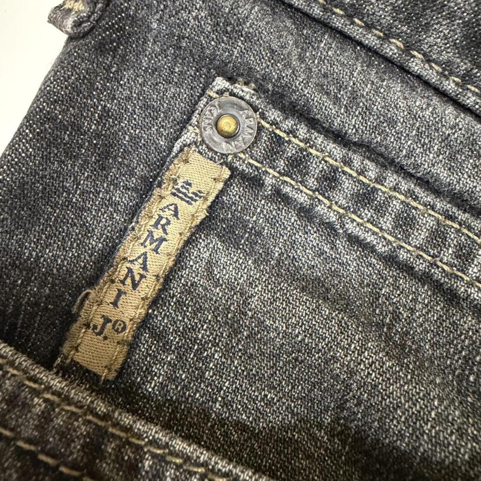 True Religion Armani Jeans black denim jeans with paint splatter Size US 32 / EU 48 - 5 Thumbnail