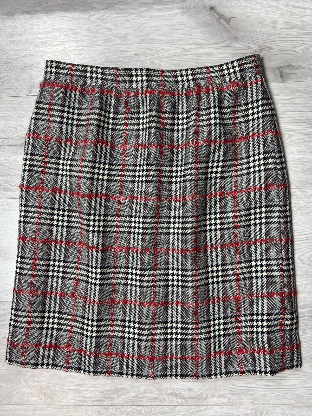Celine Rare Vintage Celine Paris Tweed Wool Plaid Skirt Size 44 Size 32" / US 10 / IT 46 - 3 Thumbnail