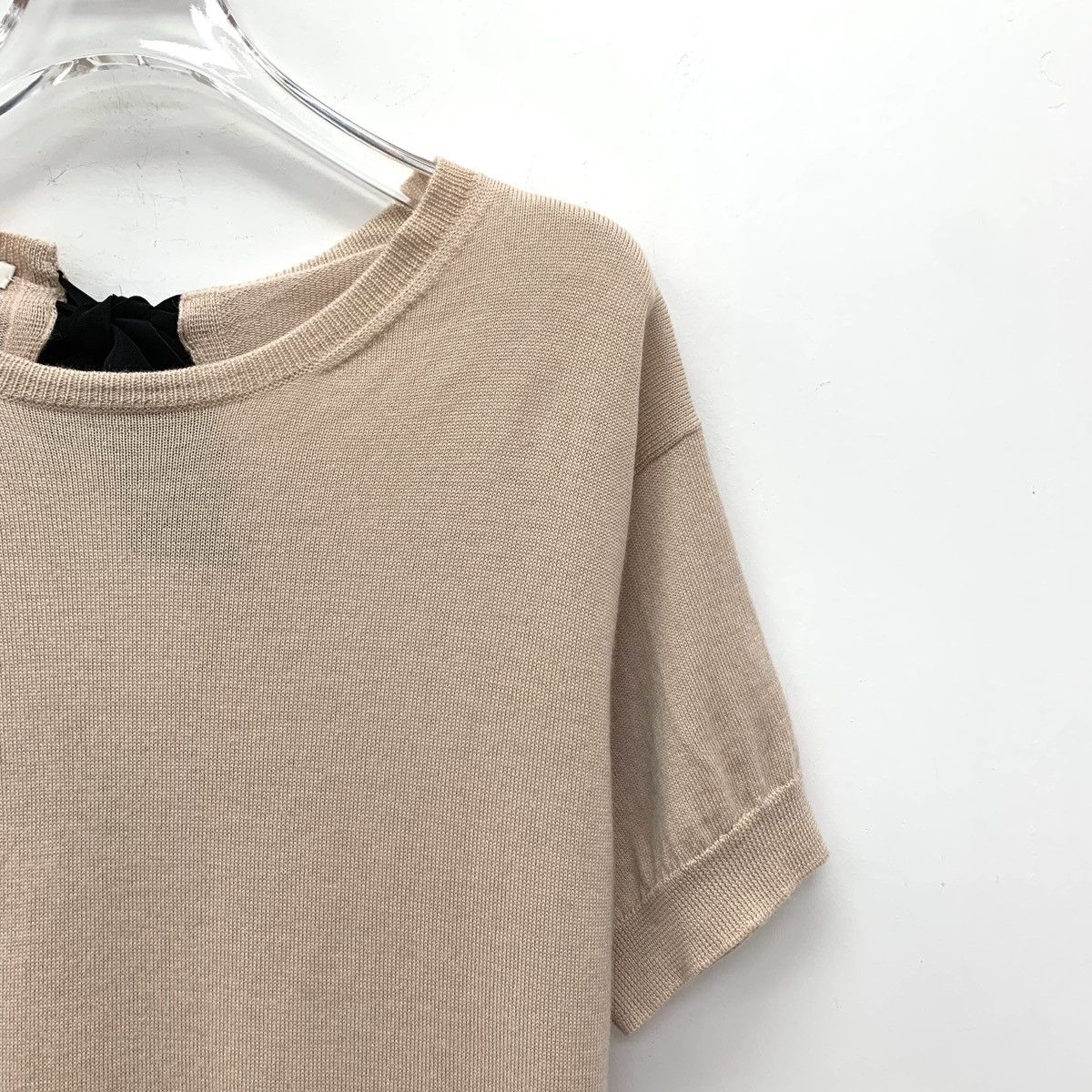 Miu Miu Miu Miu Flesh Pink Wool Short Sleeve Knit Sweater K26WX Size M / US 6-8 / IT 42-44 - 3 Thumbnail