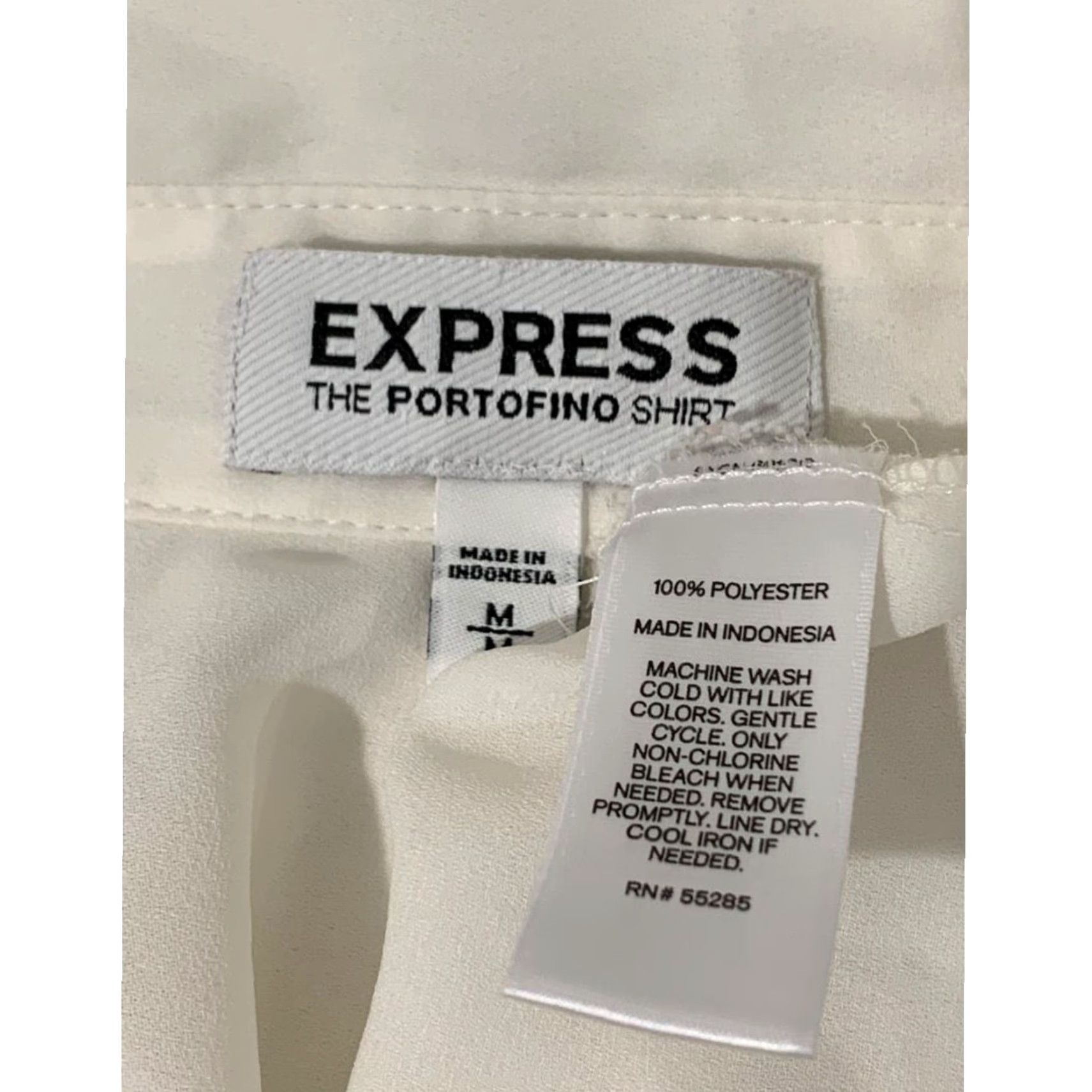 Express VINTAGE? (no) Express Shirt Womens The Portofino Ivory Blouse Size M Medium Sheer White Size M / US 6-8 / IT 42-44 - 6 Thumbnail
