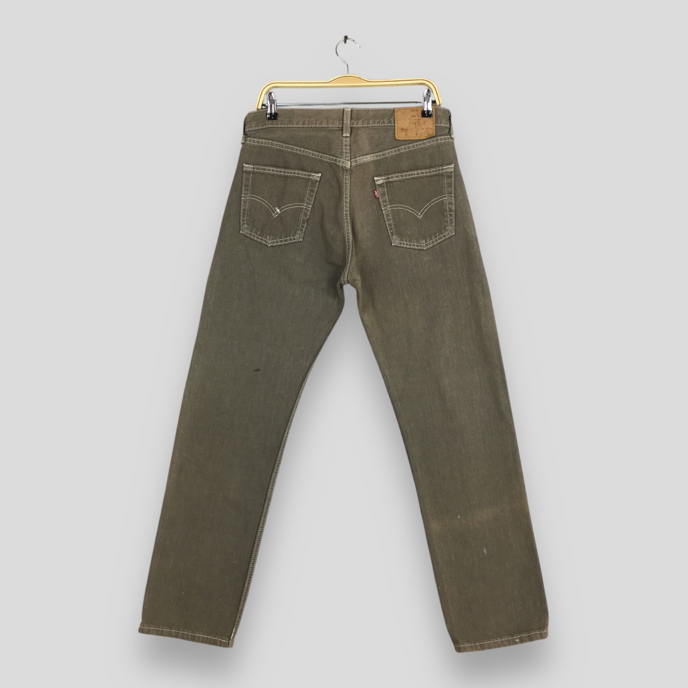 Levi's Size 31X30.5 Vintage 90s Levi's 501 Brown Jeans S947 Size 31" - 7 Thumbnail