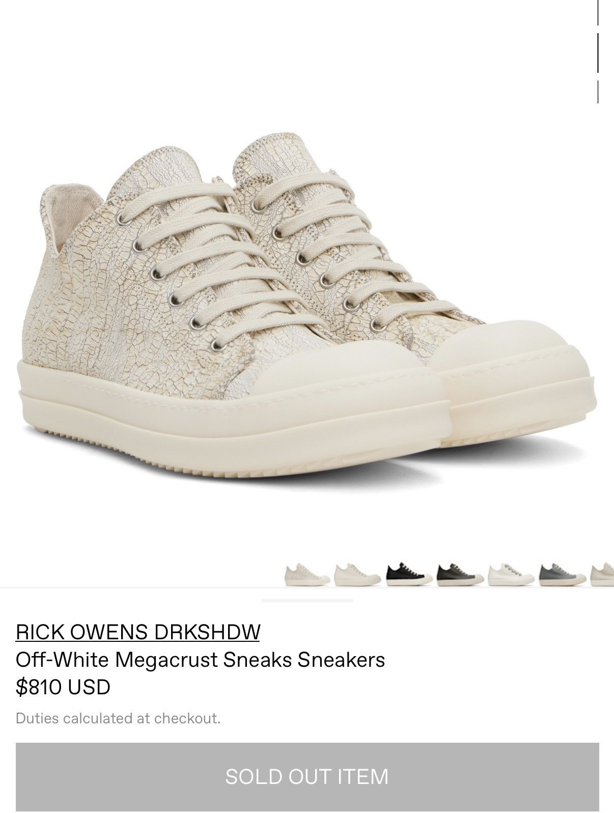 Rick Owens Rick Owens crackpaint ramones Size US 10 / EU 43 - 8 Thumbnail