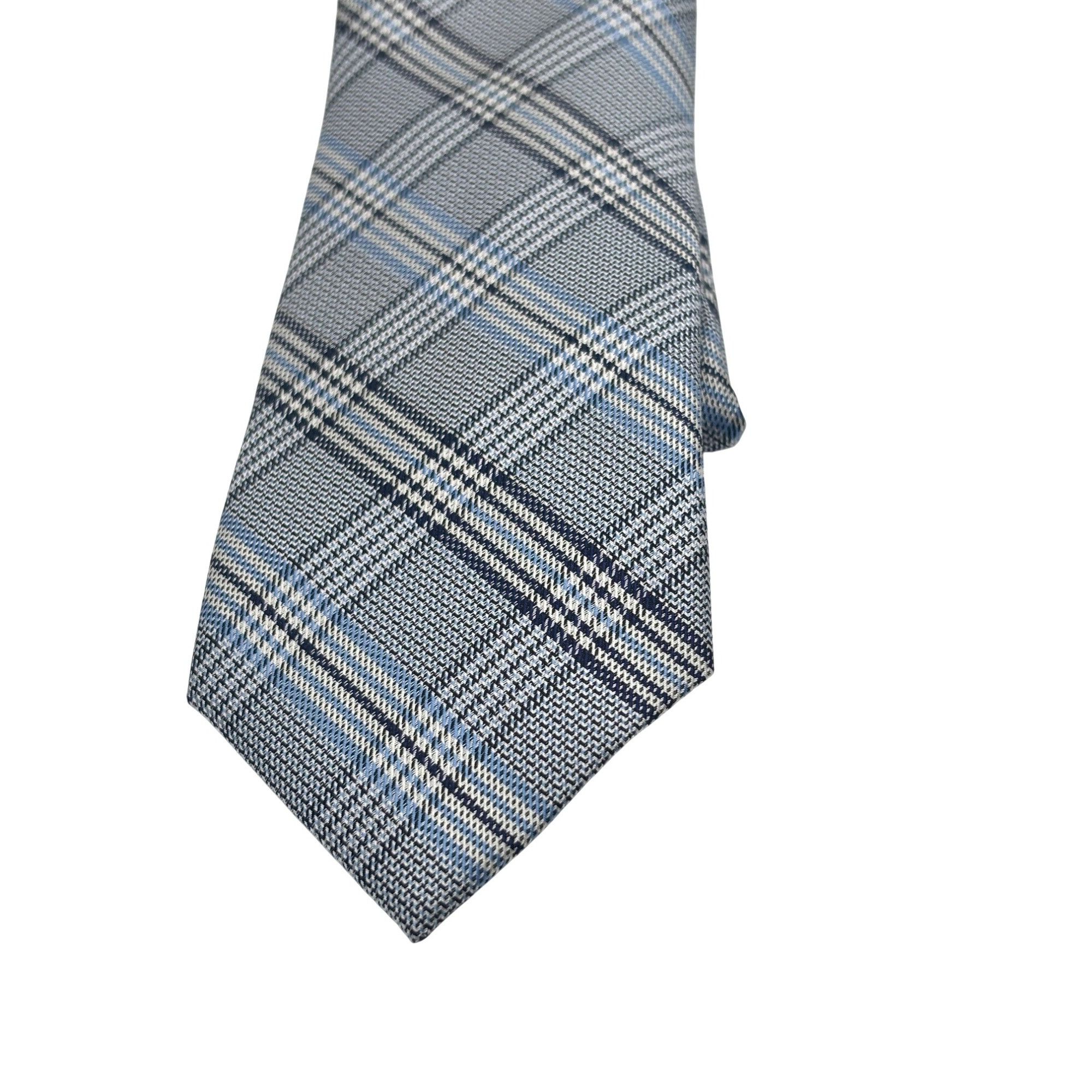 Bar III BAR III Carnaby Collection Harp Plaid Men’s Necktie, Blue, Size ONE SIZE - 3 Thumbnail