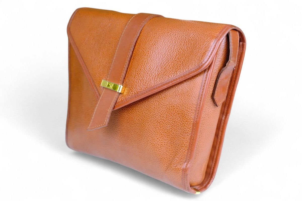 Yves Saint Laurent Authentic vintage YSL shoulder bag brown leather Size ONE SIZE - 2 Thumbnail
