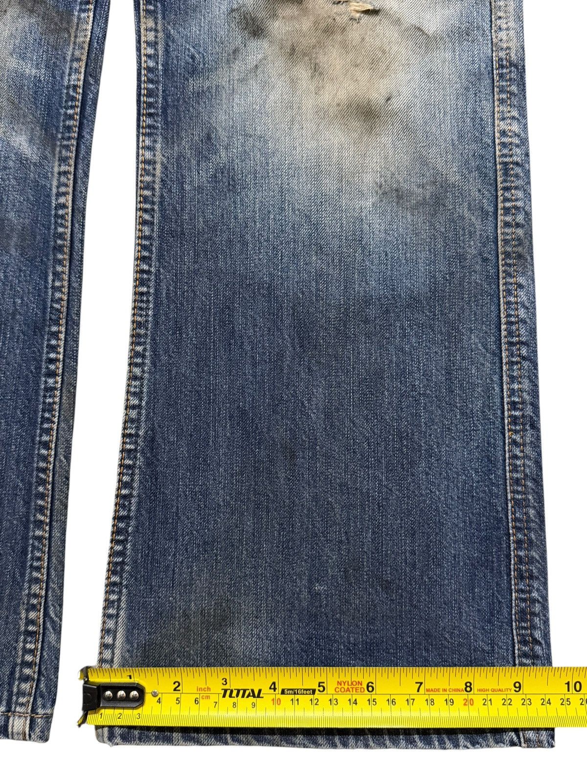 Hysteric Glamour Vintage 90s Japanese Brand Mud Dirty Wash Wide Leg Bootcut Size US 32 / EU 48 - 15 Thumbnail