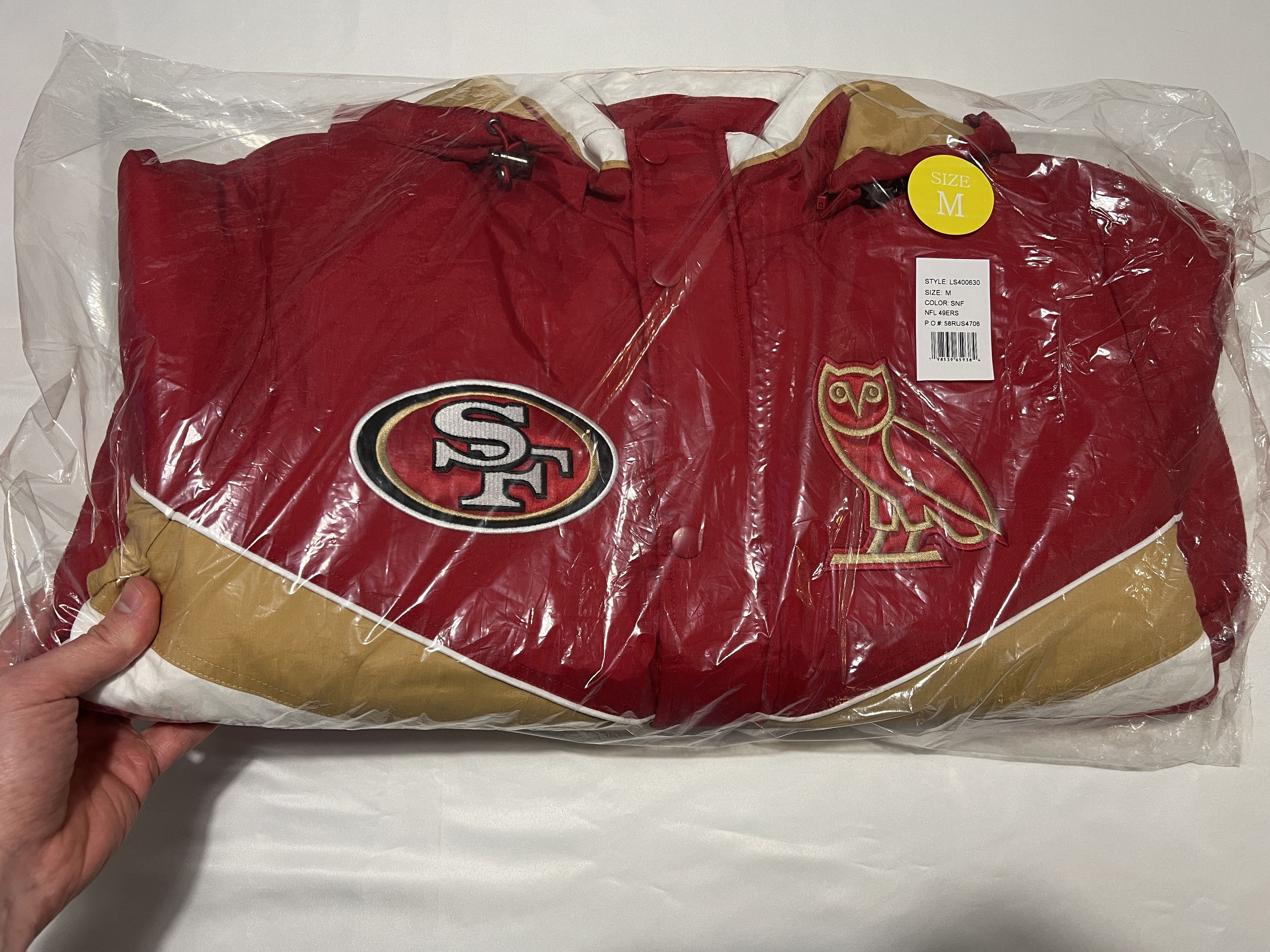 Drake OVO x NFL SAN FRANCISCO 49ERS STARTER SIDELINE PUFFER JACKET Size US M / EU 48-50 / 2 - 2 Thumbnail