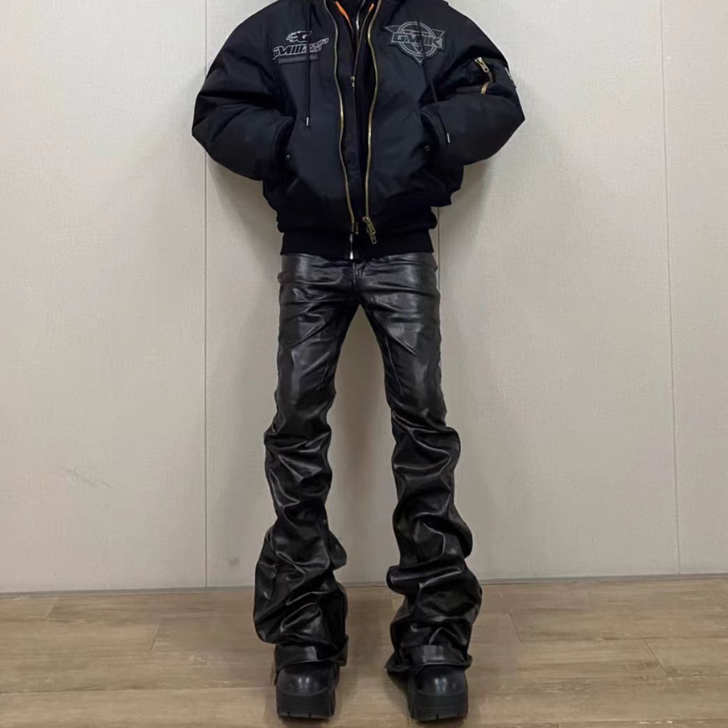 Japanese Brand × Vintage Street Dark Punk Hip Hop Glossy Pants Size US 30 / EU 46 - 2 Thumbnail