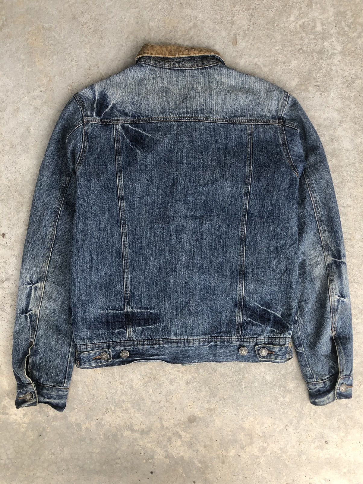 Japanese Brand Blanket Lined Green Denim Jacket Distressed Size US M / EU 48-50 / 2 - 9 Thumbnail
