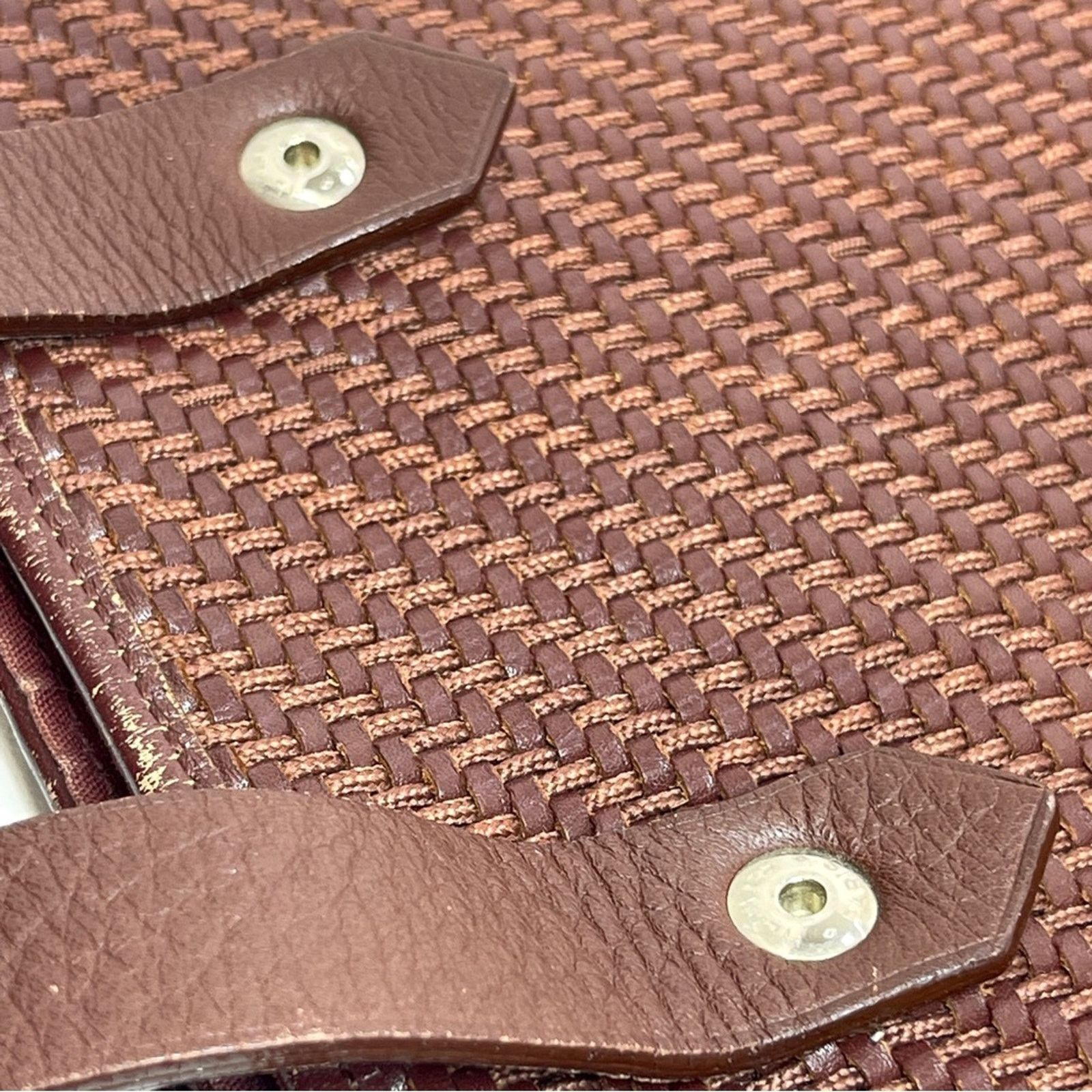 Hermes Hermés Ahmedebad Woven Leather Tote in Burnt Sienna Size ONE SIZE - 10 Thumbnail