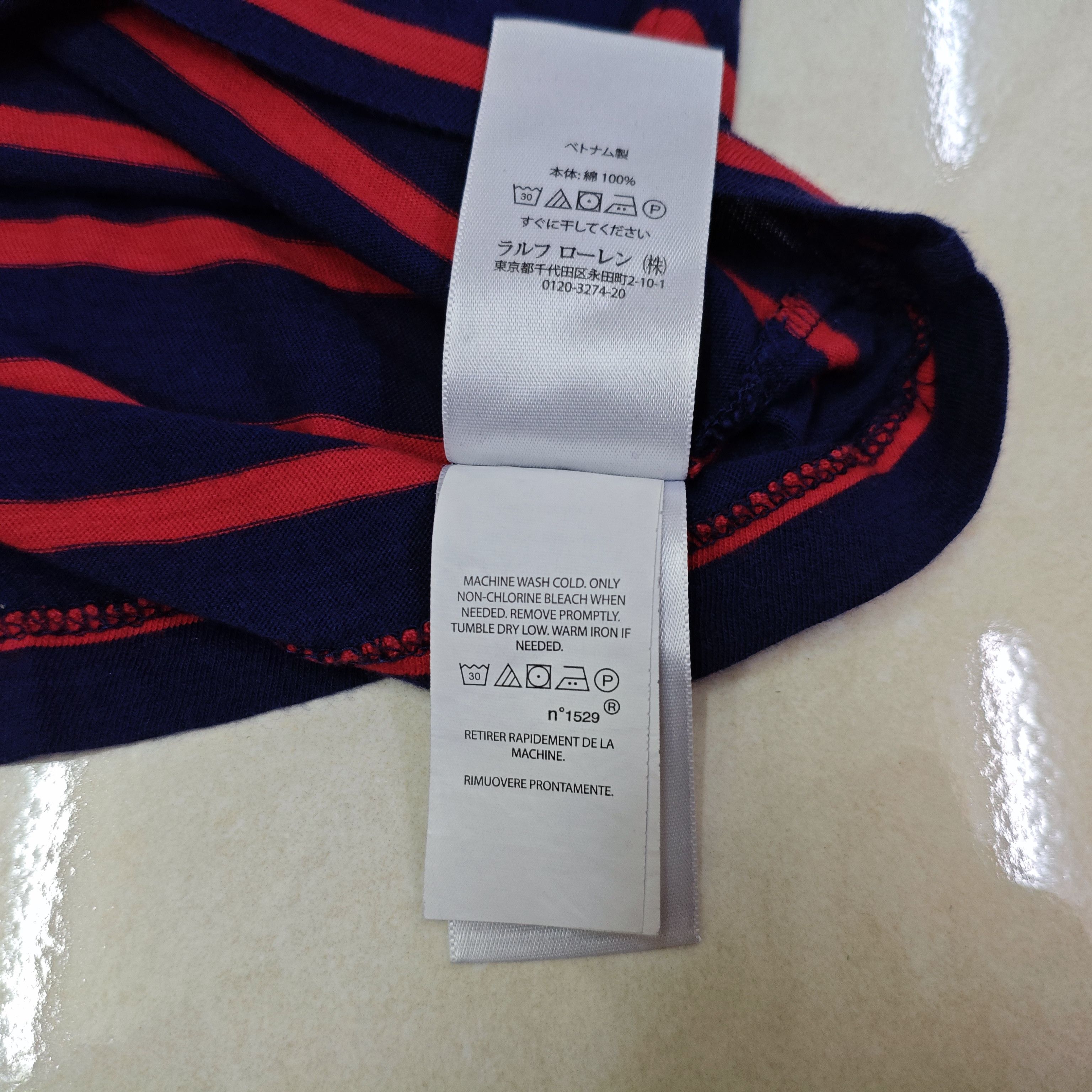Polo Ralph Lauren POLO RALPH LAUREN Navy Red White Striped Slim Fit Tee Size US M / EU 48-50 / 2 - 8 Thumbnail