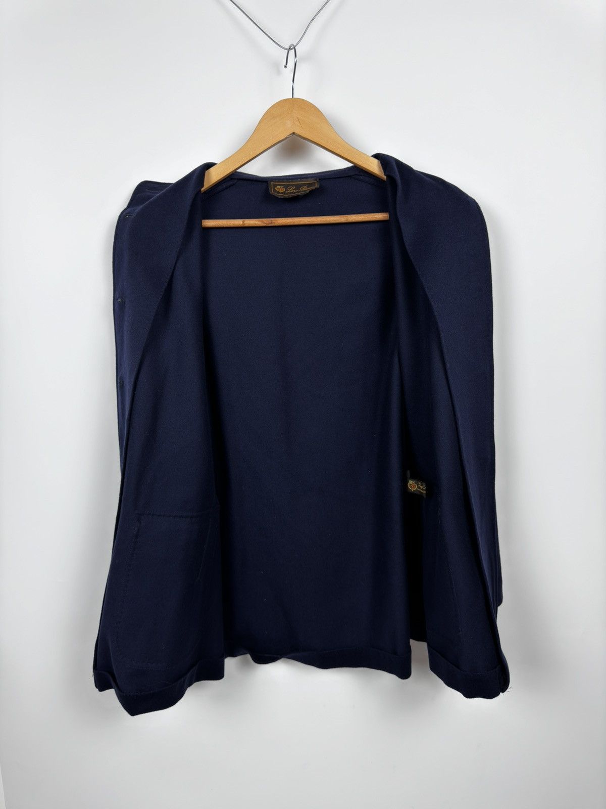 Loro Piana Loro Piana Cashmere&Wool Navy Coat Size L / US 10 / IT 46 - 9 Thumbnail