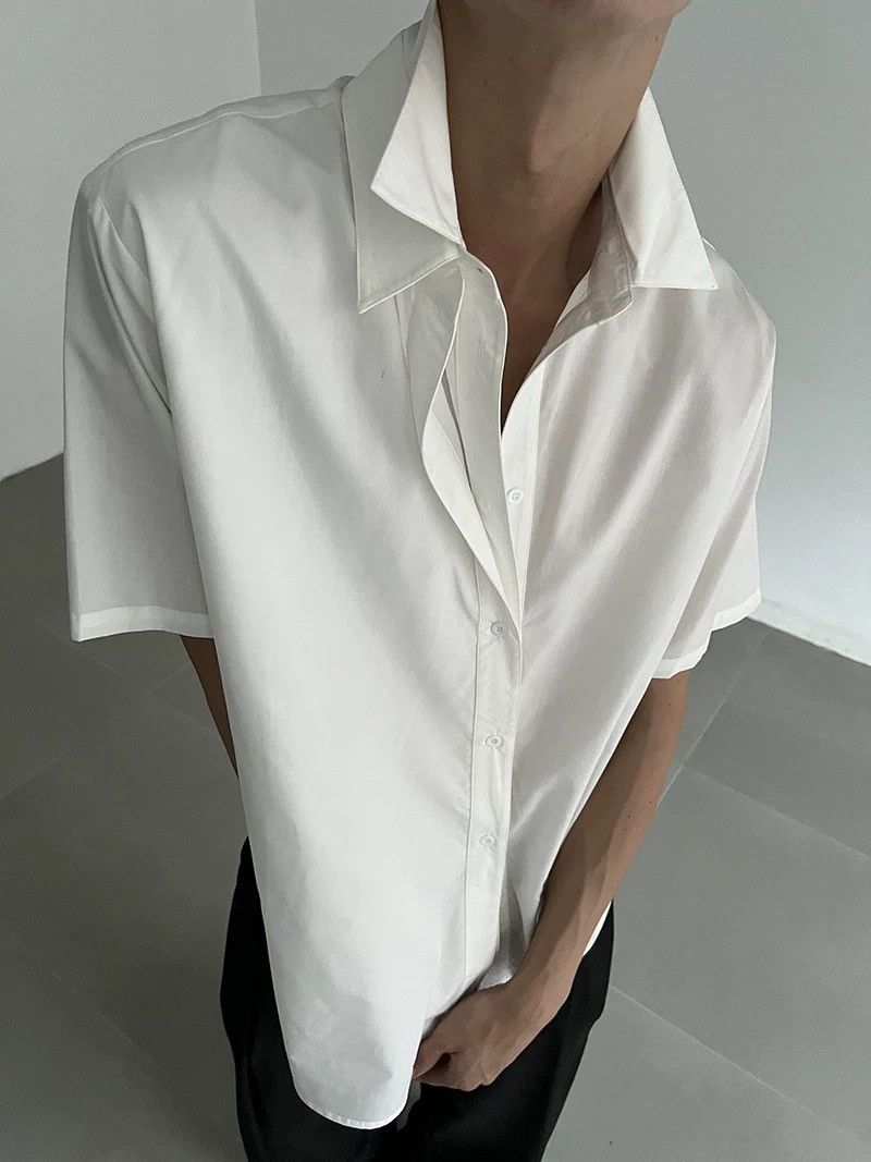 Cleanfit retro fashion double collar shirt