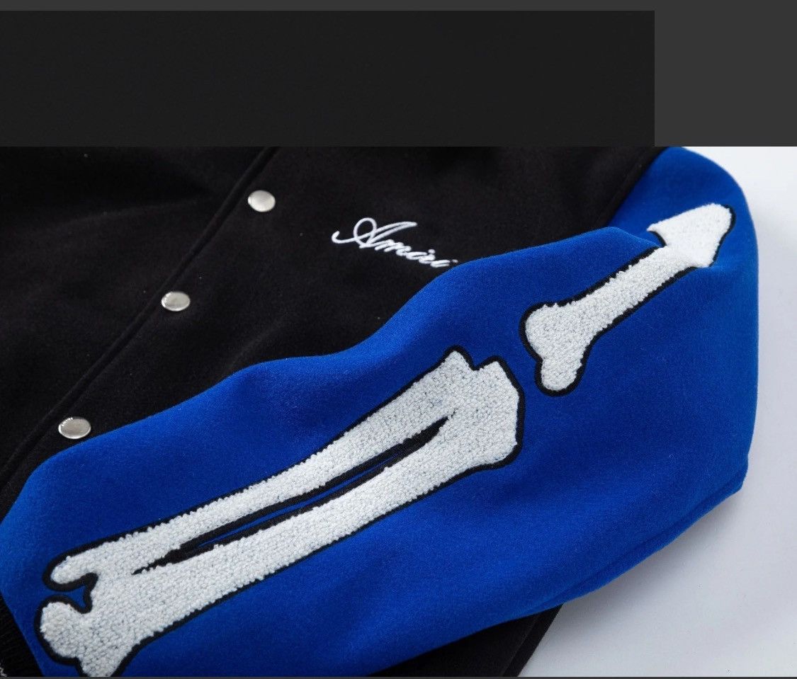 Amiri AMIRI Bone Embroidered Baseball Jacket Size US M / EU 48-50 / 2 - 9 Thumbnail