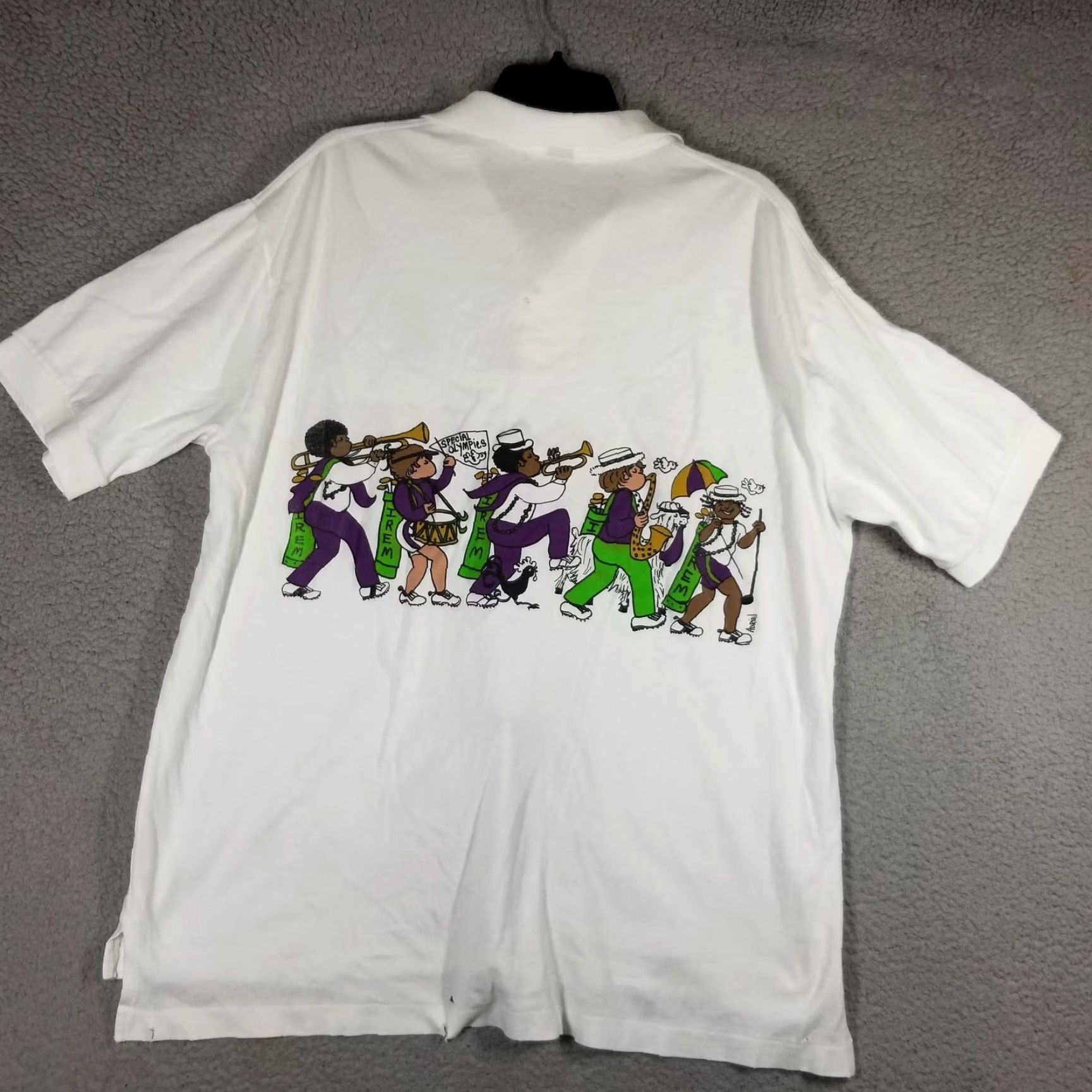 Vintage VINTAGE Special Olympics Louisiana Polo Shirt Mens XL White 100% Cotton Short Sleeve Graphic Print 90s Sports Mens XL Size US XL / EU 56 / 4 - 3 Thumbnail