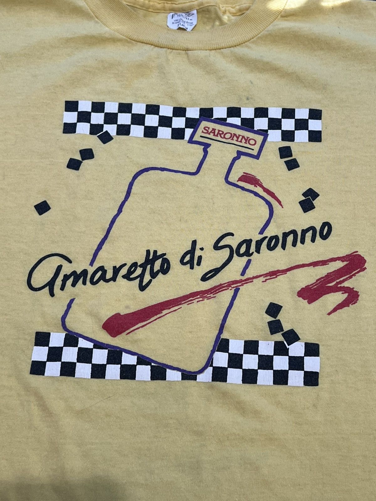 Vintage 90's Vintage Liqour Amaretto di Saronno Tee Size US M / EU 48-50 / 2 - 4 Thumbnail