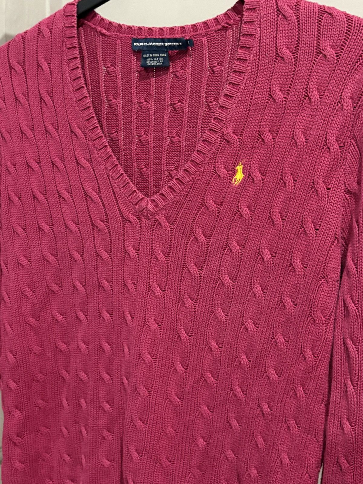 Ralph Lauren Sport Ralph Lauren Sport Cable-Knit Jumper & Sweater Men’s Pink XL Size XL / US 12-14 / IT 48-50 - 5 Thumbnail