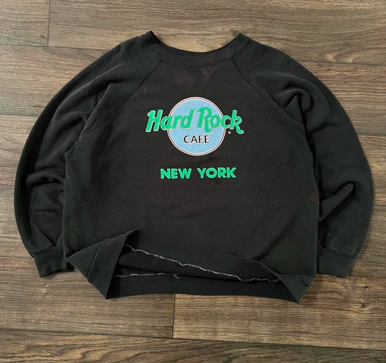 Hard Rock Cafe Sun faded 1980s boxy Raglan New York City hard rock crewneck Size US L / EU 52-54 / 3 - 1 Thumbnail