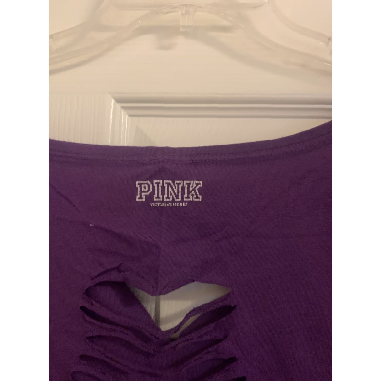Victoria's Secret Victoria's Secret PINK Short Sleeve Crop Top Shirt XS Purple Size XS / US 0-2 / IT 36-38 - 4 Thumbnail