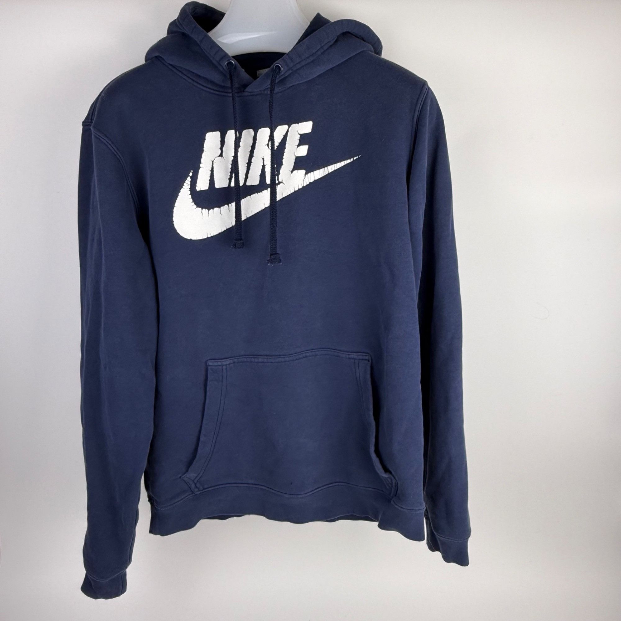 Nike Nike Men's Pullover Cotton Hoodie Size S Navy Logo Size US S / EU 44-46 / 1 - 1 Thumbnail